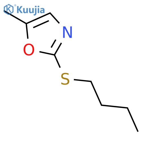 Oxazole, 2-(butylthio)-5-methyl- structure