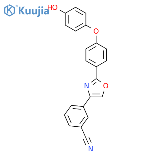 BENZONITRILE, 3-[2-[4-(4-HYDROXYPHENOXY)PHENYL]-4-OXAZOLYL]- structure
