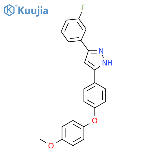 1H-Pyrazole, 3-(3-fluorophenyl)-5-[4-(4-methoxyphenoxy)phenyl]- structure