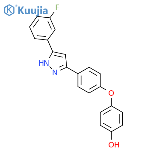 PHENOL, 4-[4-[5-(3-FLUOROPHENYL)-1H-PYRAZOL-3-YL]PHENOXY]- structure