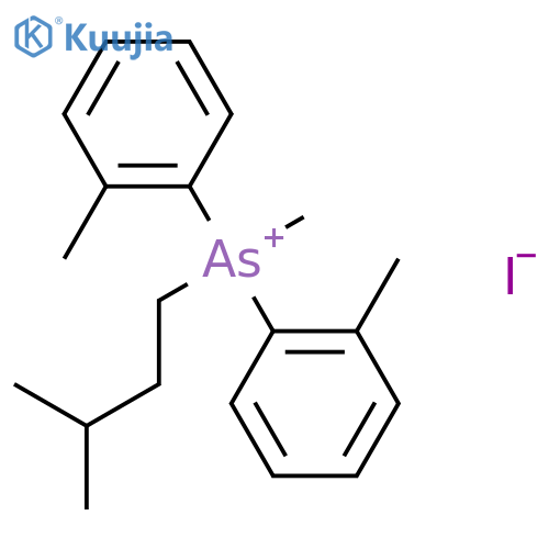 Arsonium, methyl(3-methylbutyl)bis(2-methylphenyl)-, iodide structure