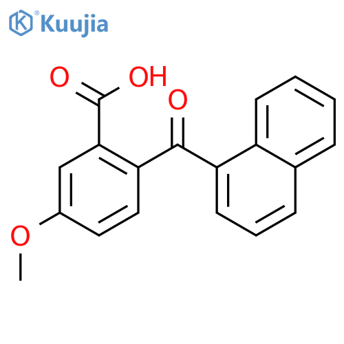 Benzoic acid, 5-methoxy-2-(1-naphthalenylcarbonyl)- structure