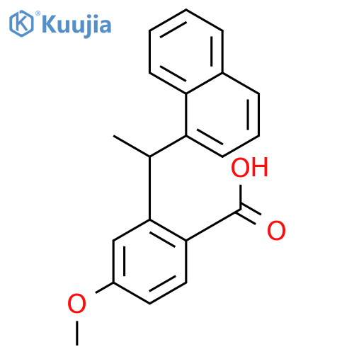 Benzoic acid, 4-methoxy-2-[1-(1-naphthalenyl)ethyl]- structure