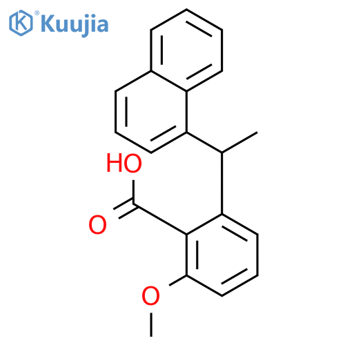 Benzoic acid, 2-methoxy-6-[1-(1-naphthalenyl)ethyl]- structure