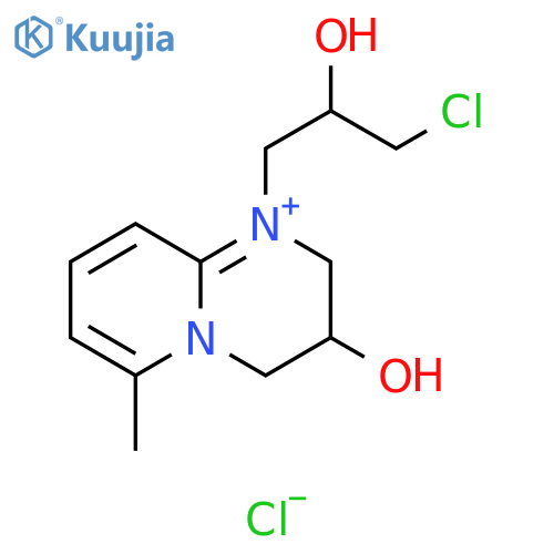 2H-Pyrido[1,2-a]pyrimidinium, 1-(3-chloro-2-hydroxypropyl)-3,4-dihydro-3-hydroxy-6-methyl-, chloride (1:1) structure