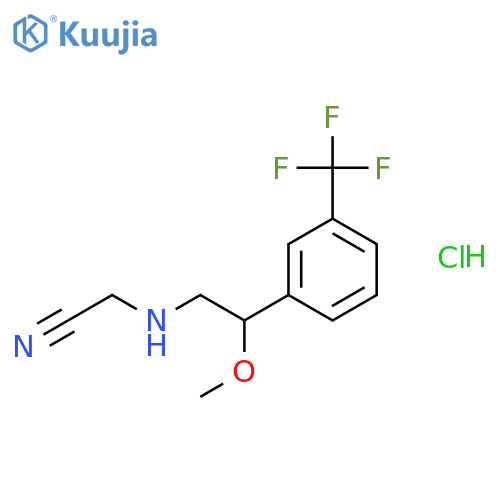 ({2-methoxy-2-[3-(trifluoromethyl)phenyl]ethyl}amino)acetonitrile hydrochloride structure