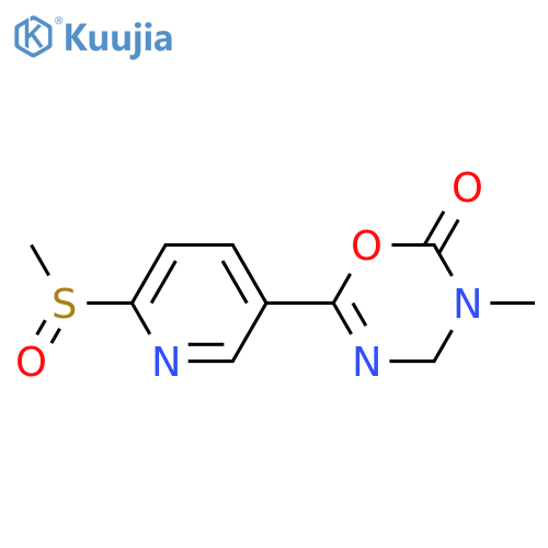 2H-1,3,5-Oxadiazin-2-one, 3,4-dihydro-3-methyl-6-[6-(methylsulfinyl)-3-pyridinyl]- structure