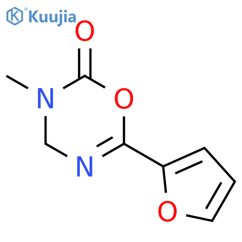 2H-1,3,5-Oxadiazin-2-one, 6-(2-furanyl)-3,4-dihydro-3-methyl- structure
