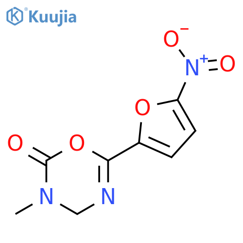 2H-1,3,5-Oxadiazin-2-one, 3,4-dihydro-3-methyl-6-(5-nitro-2-furanyl)- structure