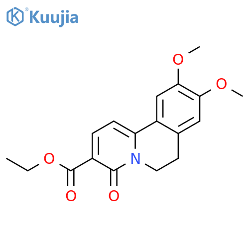 4H-Benzo[a]quinolizine-3-carboxylic acid, 6,7-dihydro-9,10-dimethoxy-4-oxo-, ethyl ester structure