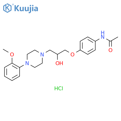 Acetamide,N-[4-[2-hydroxy-3-[4-(2-methoxyphenyl)-1-piperazinyl]propoxy]phenyl]-,hydrochloride structure