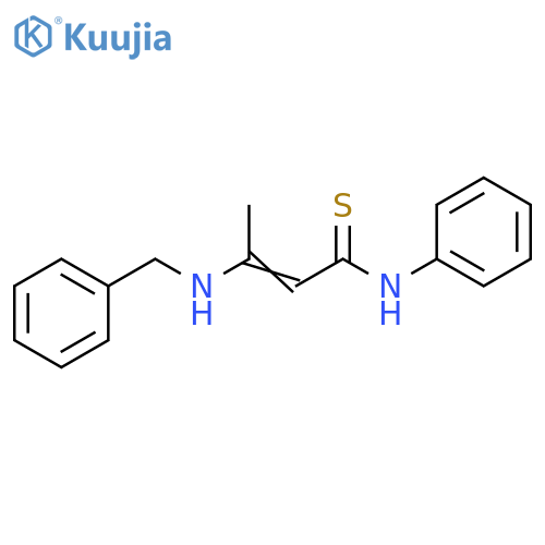 2-Butenethioamide, N-phenyl-3-[(phenylmethyl)amino]- structure