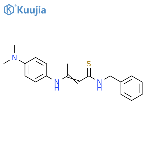 2-Butenethioamide,3-[[4-(dimethylamino)phenyl]amino]-N-(phenylmethyl)- structure