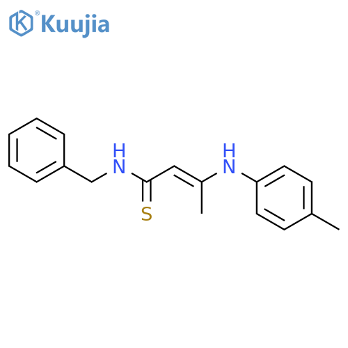 2-Butenethioamide, 3-[(4-methylphenyl)amino]-N-(phenylmethyl)- structure