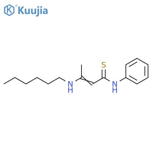 2-Butenethioamide, 3-(hexylamino)-N-phenyl- structure