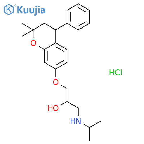 1-[(2,2-dimethyl-4-phenyl-3,4-dihydro-2H-chromen-7-yl)oxy]-3-[(1-methylethyl)amino]propan-2-ol hydrochloride structure