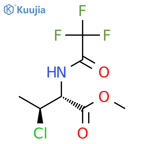Butanoic acid, 3-chloro-2-[(trifluoroacetyl)amino]-, methyl ester, (R*,S*)- structure