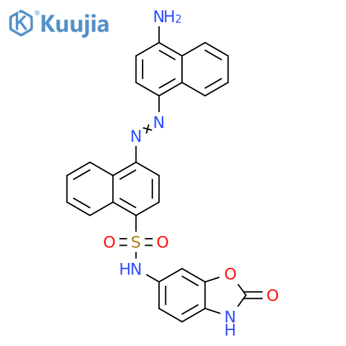 1-Naphthalenesulfonamide,4-[(4-amino-1-naphthalenyl)azo]-N-(2,3-dihydro-2-oxo-6-benzoxazolyl)- structure