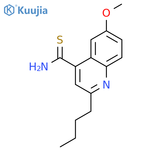 4-Quinolinecarbothioamide, 2-butyl-6-methoxy- structure