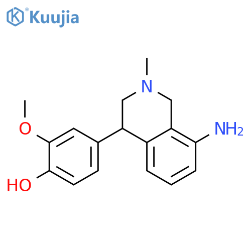 Phenol,4-(8-amino-1,2,3,4-tetrahydro-2-methyl-4-isoquinolinyl)-2-methoxy- structure