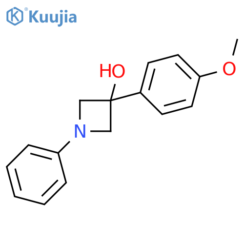 3-Azetidinol, 3-(4-methoxyphenyl)-1-phenyl- structure