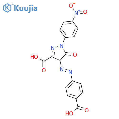 1H-Pyrazole-3-carboxylic acid,4-[(4-carboxyphenyl)azo]-4,5-dihydro-1-(4-nitrophenyl)-5-oxo- structure