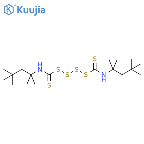 Tetrasulfide, bis[[(1,1,3,3-tetramethylbutyl)amino]thioxomethyl] structure