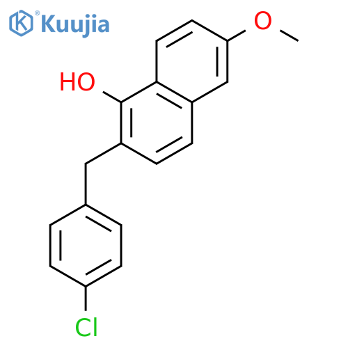 1-Naphthalenol, 2-[(4-chlorophenyl)methyl]-6-methoxy- structure