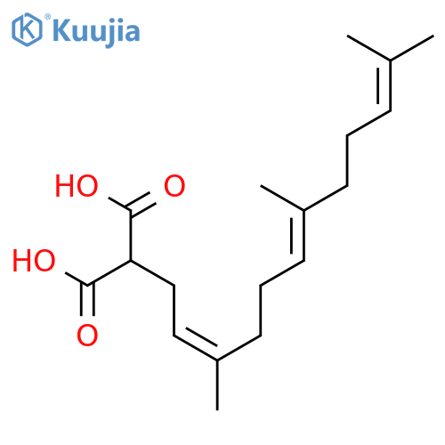 Propanedioic acid, (3,7,11-trimethyl-2,6,10-dodecatrienyl)- structure