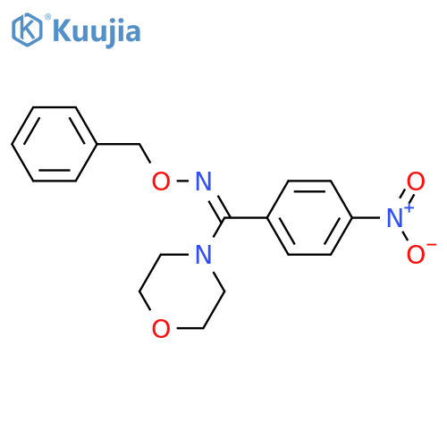 Morpholine, 4-[(4-nitrophenyl)[(phenylmethoxy)imino]methyl]-, (Z)- (9CI) structure