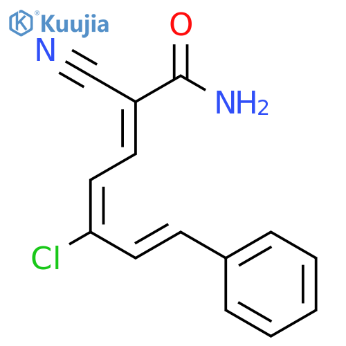 2,4,6-Heptatrienamide, 5-chloro-2-cyano-7-phenyl- structure