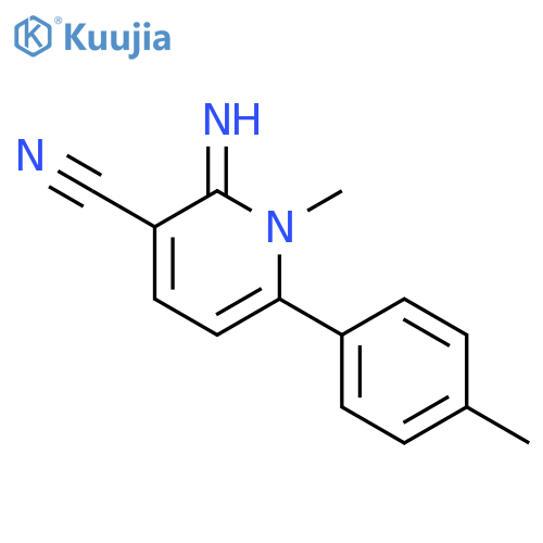 3-Pyridinecarbonitrile, 1,2-dihydro-2-imino-1-methyl-6-(4-methylphenyl)- structure