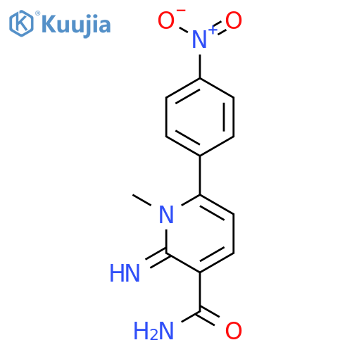 3-Pyridinecarboxamide, 1,2-dihydro-2-imino-1-methyl-6-(4-nitrophenyl)- structure