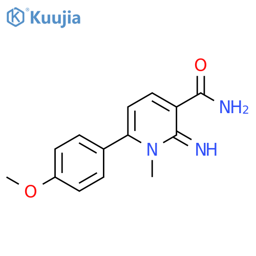 3-Pyridinecarboxamide,1,2-dihydro-2-imino-6-(4-methoxyphenyl)-1-methyl- structure
