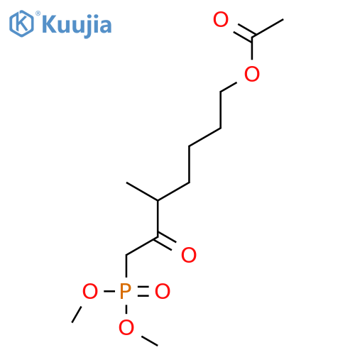 Phosphonic acid, [7-(acetyloxy)-3-methyl-2-oxoheptyl]-, dimethyl ester structure