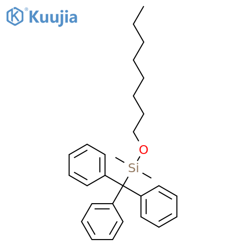 Silane, dimethyl(octyloxy)(triphenylmethyl)- structure