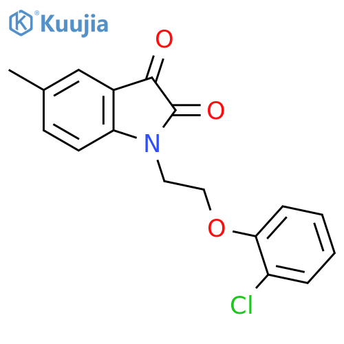 1-2-(2-chlorophenoxy)ethyl-5-methyl-2,3-dihydro-1H-indole-2,3-dione structure