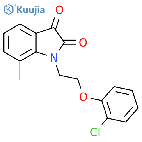 1-2-(2-chlorophenoxy)ethyl-7-methyl-2,3-dihydro-1H-indole-2,3-dione structure