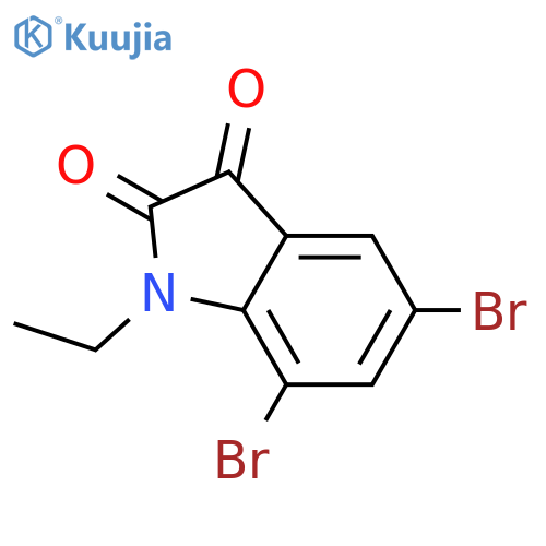5,7-dibromo-1-ethyl-2,3-dihydro-1H-indole-2,3-dione structure