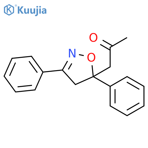 2-Propanone, 1-(4,5-dihydro-3,5-diphenyl-5-isoxazolyl)- structure