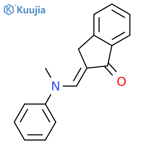 1H-Inden-1-one, 2,3-dihydro-2-[(methylphenylamino)methylene]- structure