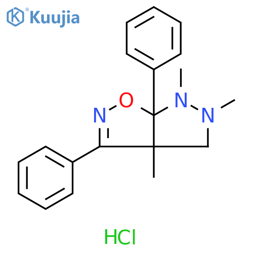 4H-Pyrazolo[4,3-d]isoxazole, 3a,5,6,6a-tetrahydro-3a,5,6-trimethyl-3,6a-diphenyl-, hydrochloride (1:1) structure