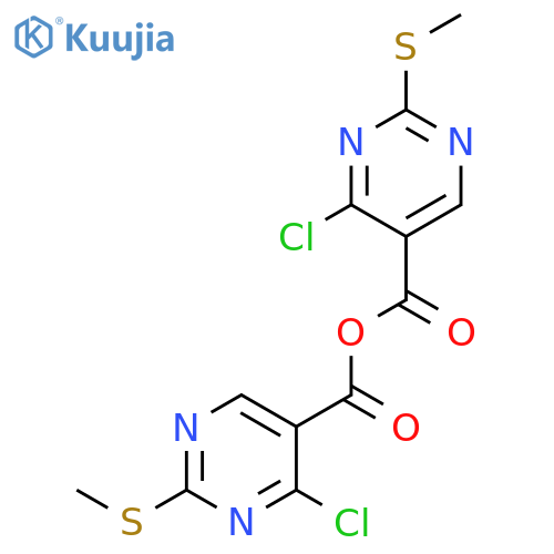 5-PYRIMIDINECARBOXYLIC ACID, 4-CHLORO-2-(METHYLTHIO)-, ANHYDRIDE structure
