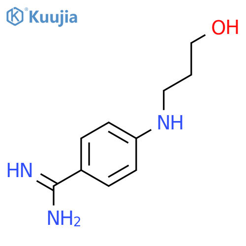 Benzenecarboximidamide, 4-[(3-hydroxypropyl)amino]- structure