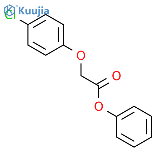 Acetic acid, (4-chlorophenoxy)-, phenyl ester structure