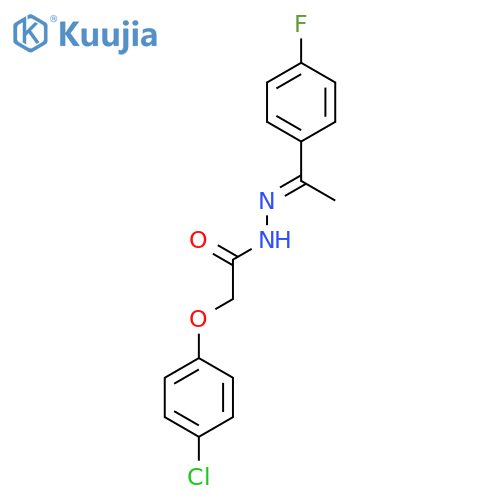 Acetic acid, (4-chlorophenoxy)-, [1-(4-fluorophenyl)ethylidene]hydrazide structure
