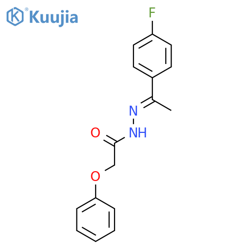 ACETIC ACID, PHENOXY-, [1-(4-FLUOROPHENYL)ETHYLIDENE]HYDRAZIDE structure