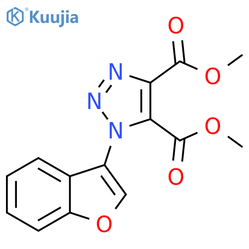 1H-1,2,3-Triazole-4,5-dicarboxylic acid, 1-(3-benzofuranyl)-, 4,5-dimethyl ester structure