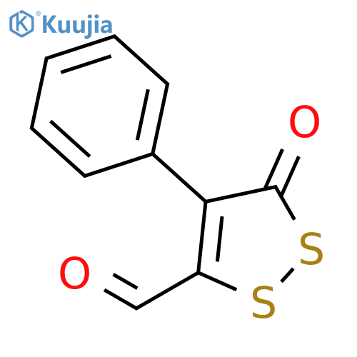 3H-1,2-DITHIOLE-5-CARBOXALDEHYDE, 3-OXO-4-PHENYL- structure