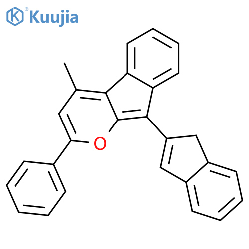 Indeno[2,1-b]pyran, 9-(1H-inden-2-yl)-4-methyl-2-phenyl- structure